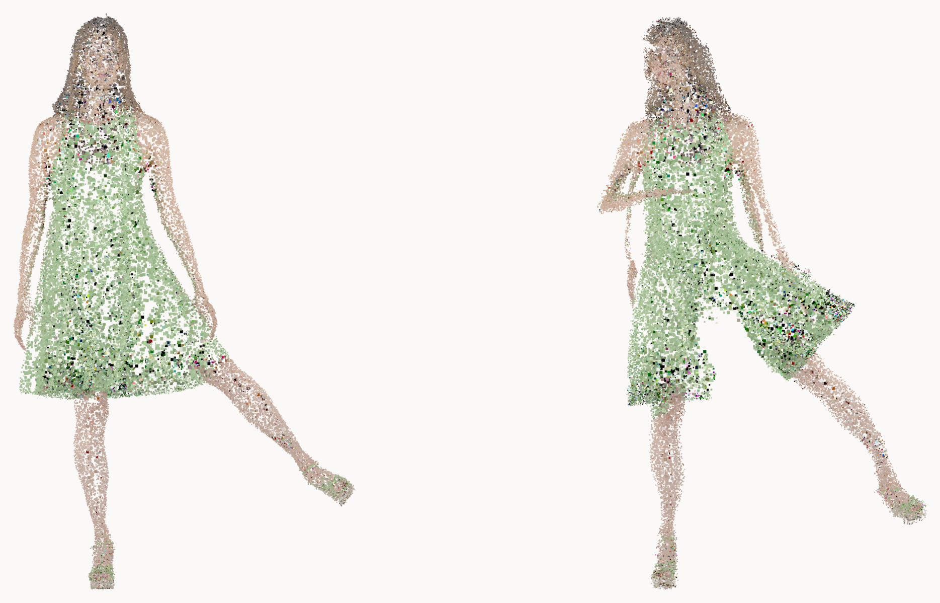 Actors01 reconstructed motion and SMPL KNN LBS at the same open-leg pose